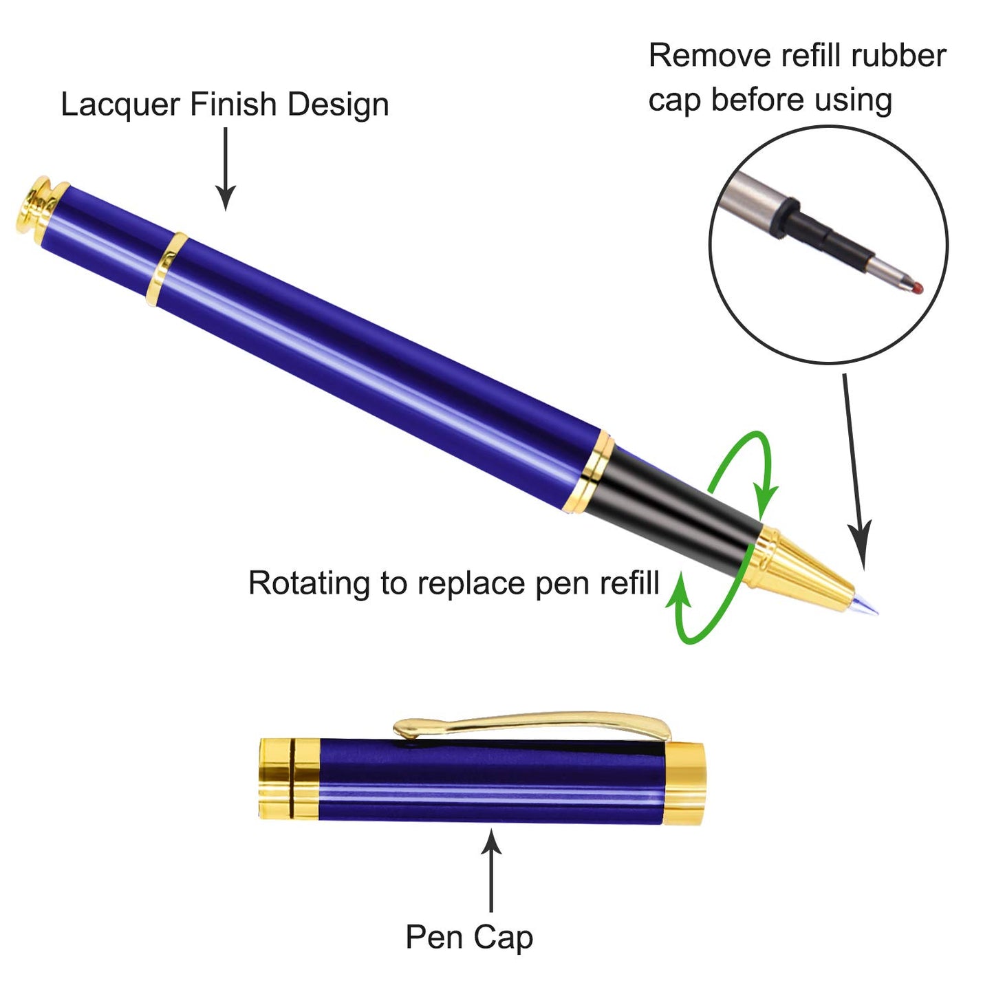 Aolun Personalized Pens,Custom Engraved Pen with Your Name Or Message,Refillable Medium