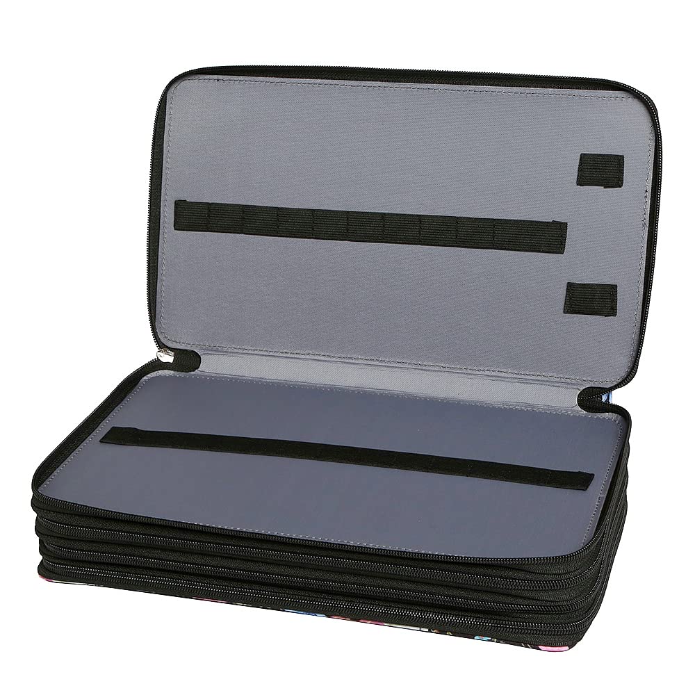 Lbxgap 300 Slots Pencil Case 4-Layer Zipped Holder w/Handle