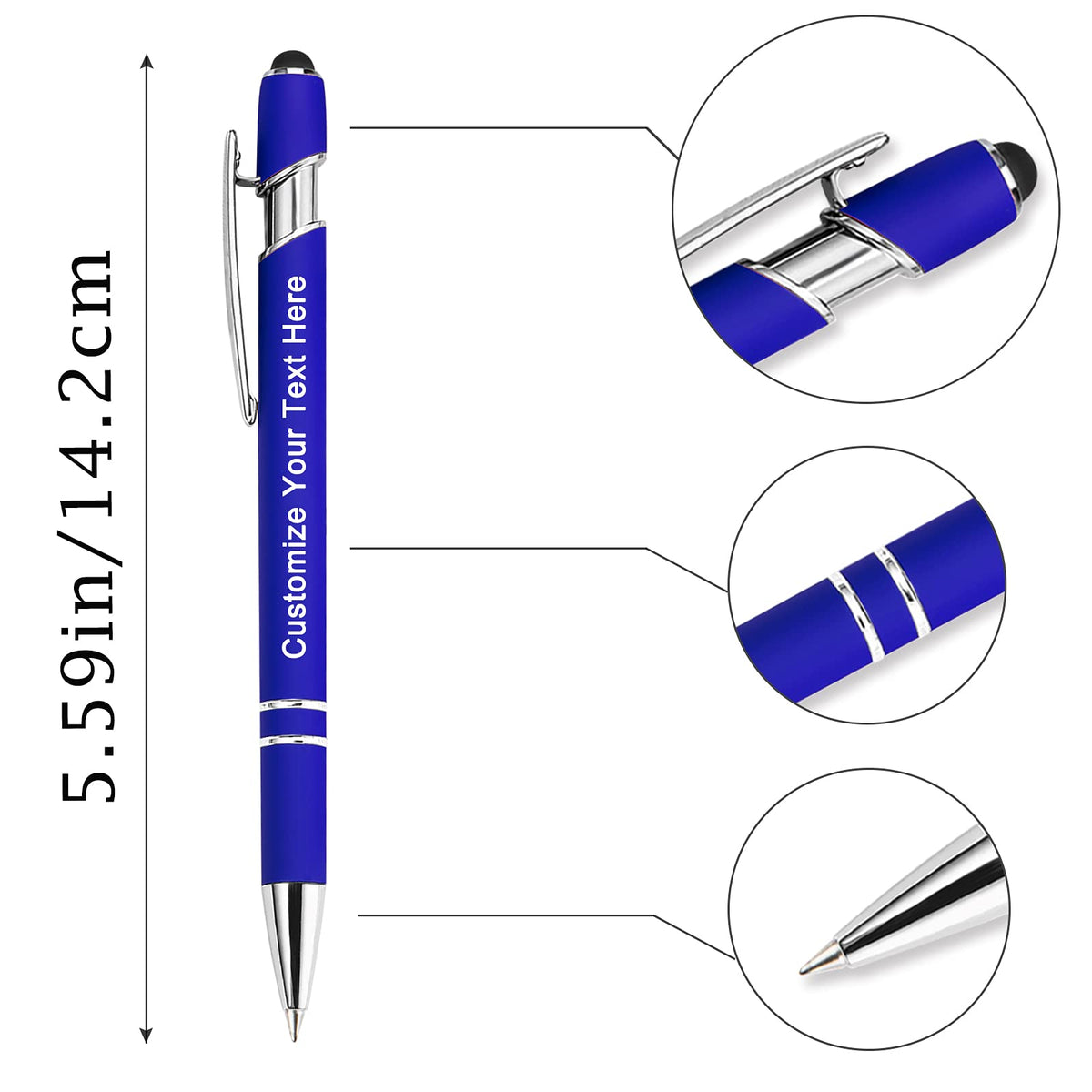Qingxily Up to 300 Pcs Custom Pens Bulk Personalized Pens with Free Engraving Customized Stylus