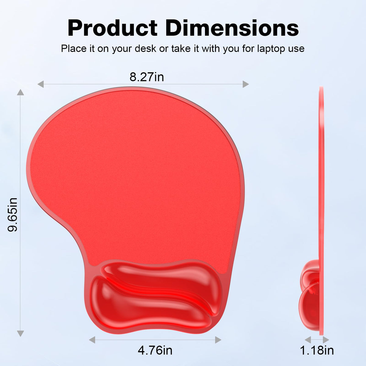 Laokiiy Gel Mouse Pad with Wrist Rest, Ergonomic for Laptop, Non-Slip Base