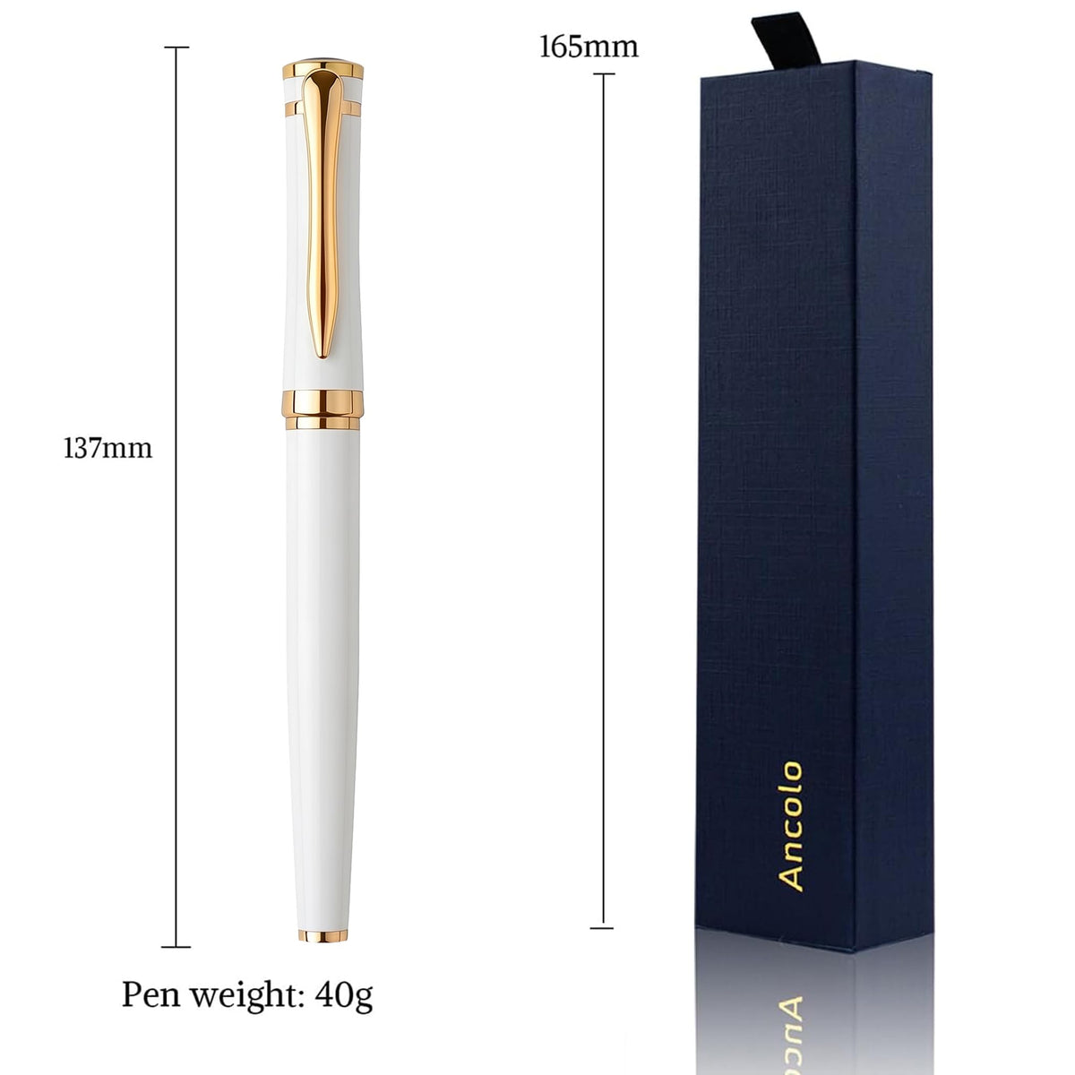Ancolo Custom Gift Pen Set Rollerball Pen– Luxury Writing Pens For Men Or Women. Nice Pen Gift Set