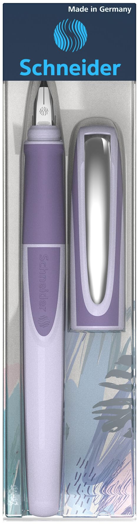 Schneider Ray fountain pen (right-handed, incl. Standard ink cartridge royal blue) lavender
