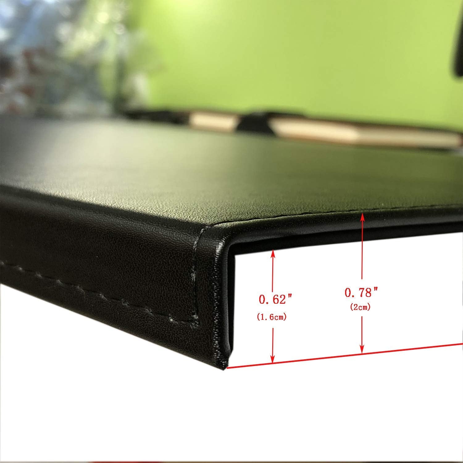 AKOZLIN 31.5"x15.8" Soft PU Leather Surface Office Desk Mouse Mat Pad with Full Grip Fixation Lip