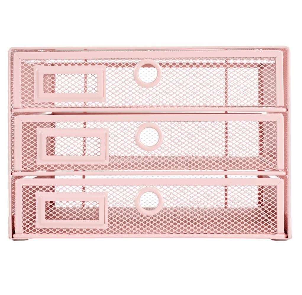 Annova Desk Organizer Wire Mesh 3 Tier Sliding Drawers Paper Sorter/Multifunctional/Premium Solid