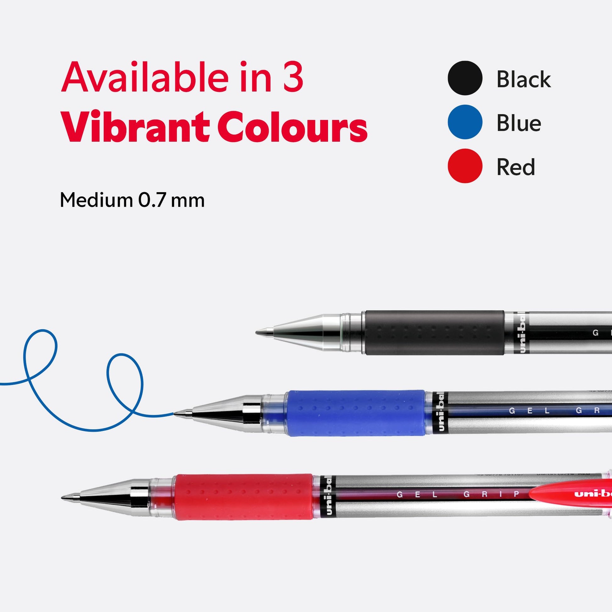 uni-ball Gel Impact Pens, 0.7 mm, Black (12-Pack)