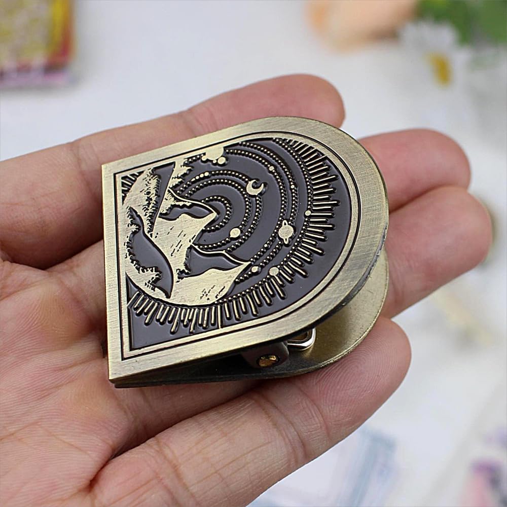 Dwpetzo Vintage Forest Themed Metal Book Clip for TN Travelers Moterm Midori Notebook Accessories