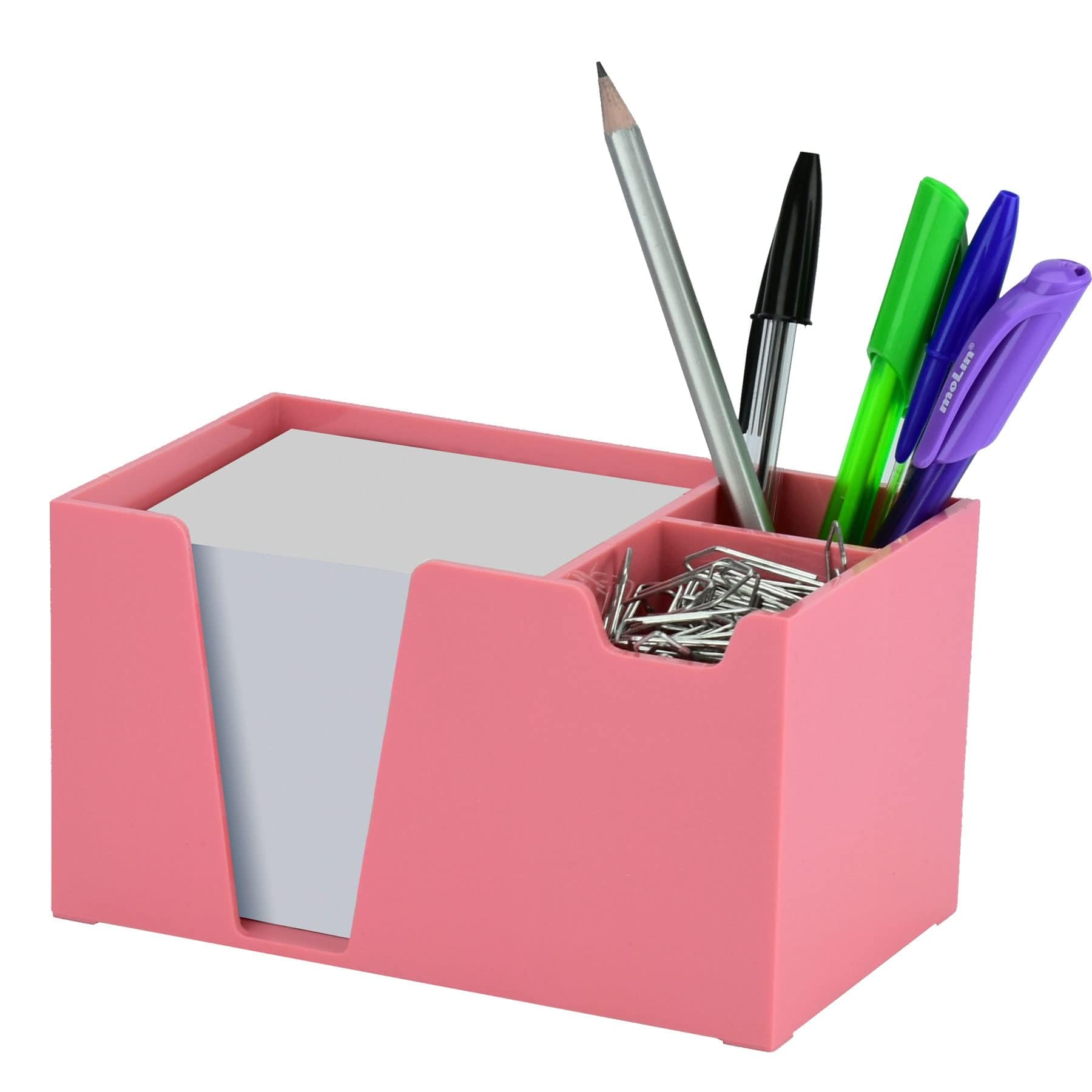 Acrimet Desktop Organizer Pencil, Pen, Paper, Clip, Caddy Holder (Plastic) (White Paper Included)