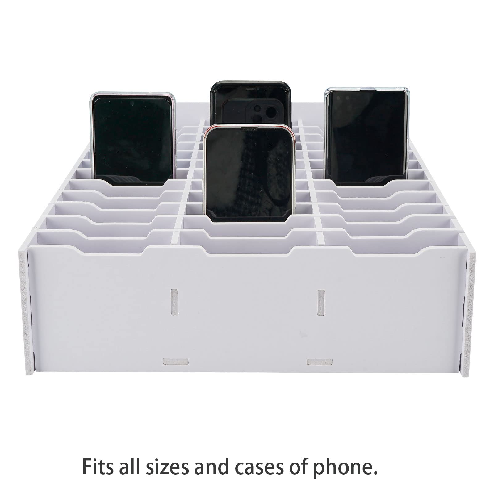 SANFURNEY 36 Slots Cell Phone Storage Box, Classroom Calculator Holder