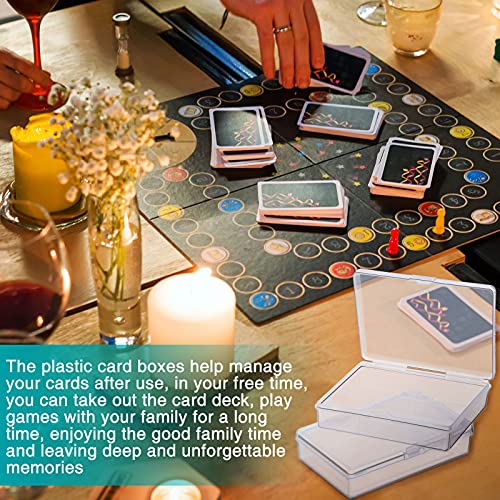 Queekay 36 Pcs Plastic Playing Card Cases Clear Deck Holders Gaming