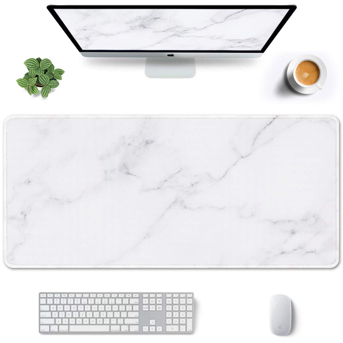 Auhoahsil Large Gaming Mouse Pad, XXL 35.4 x 15.7 in Office Desk Mat,Modern