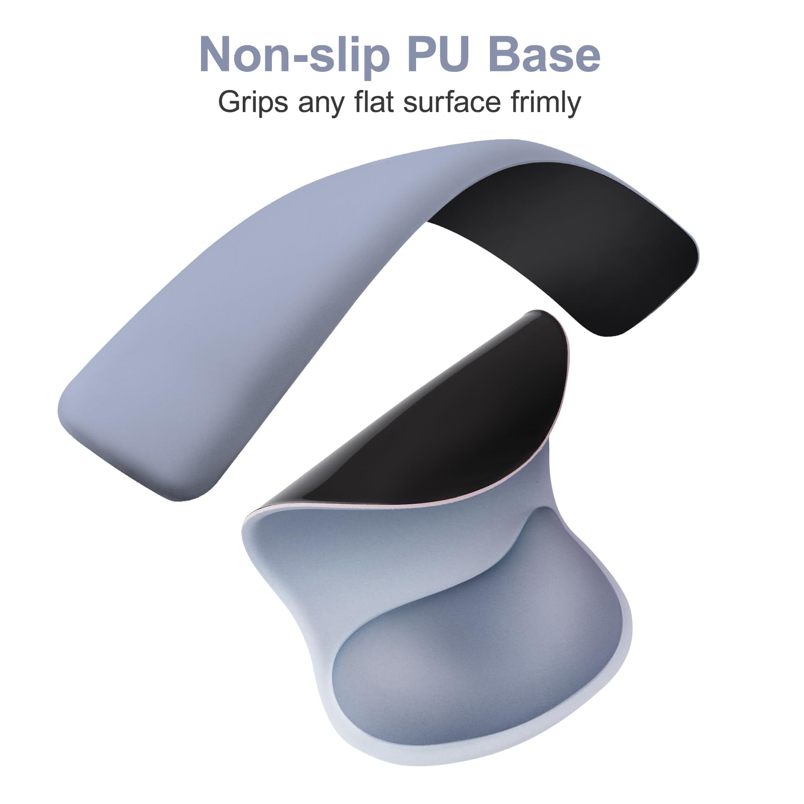 MOSISO Wrist Rest Support for Mouse Pad & Keyboard Set,Stone Blue