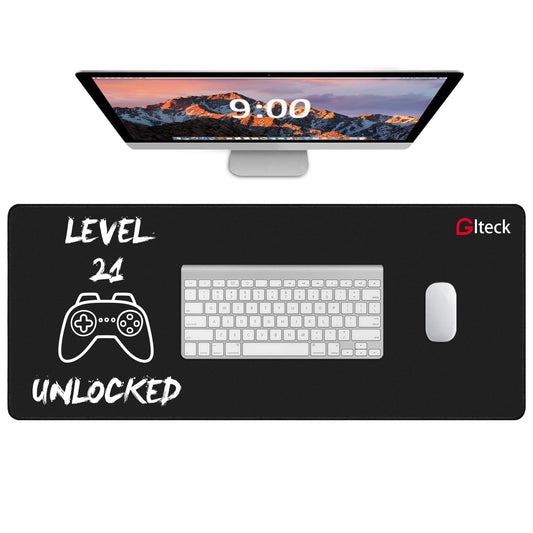 GGLTECK Mouse Pad with 21st Birthday Creative Printing, 36"x16.5" Extended Non-Slip Rubber Mouse