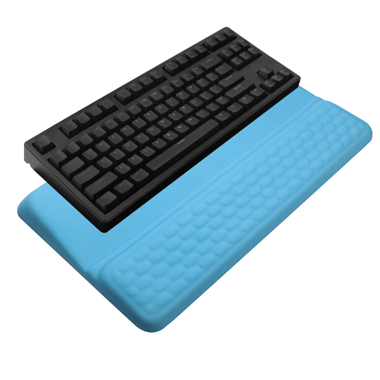 Computer Keyboard Stand with Wrist Rest, Ergonomic Tilted Keyboard Holder - Keyboard Riser with