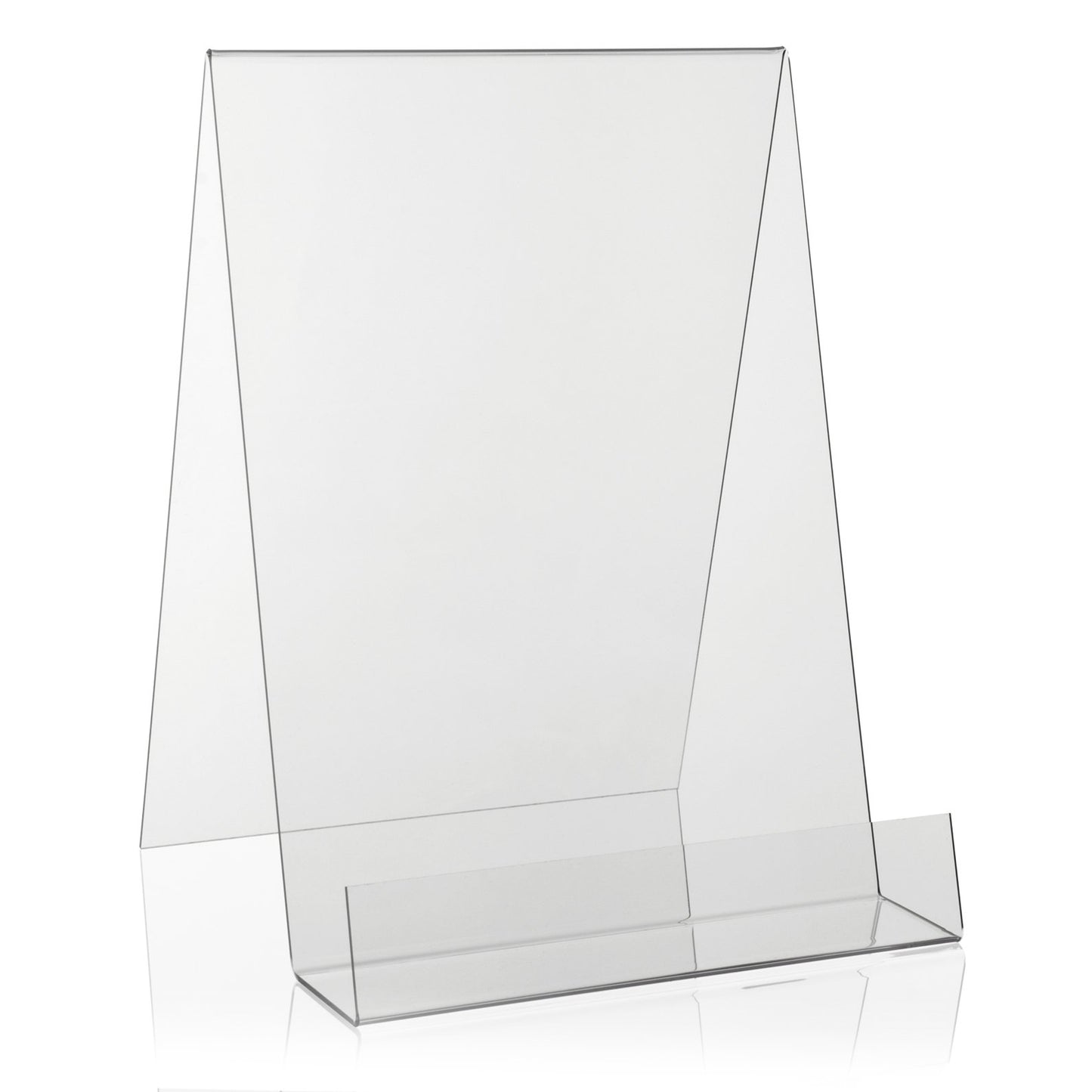 VITAdisplays PLEXIGLAS Book Stand, Slanted Plate, DIN A4 Format, Transparent, Modern Style, 20.0 x