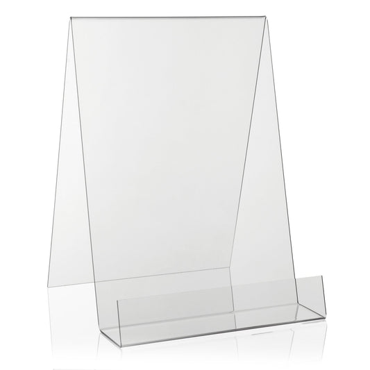 VITAdisplays PLEXIGLAS Book Stand, Slanted Plate, DIN A4 Format, Transparent, Modern Style, 20.0 x