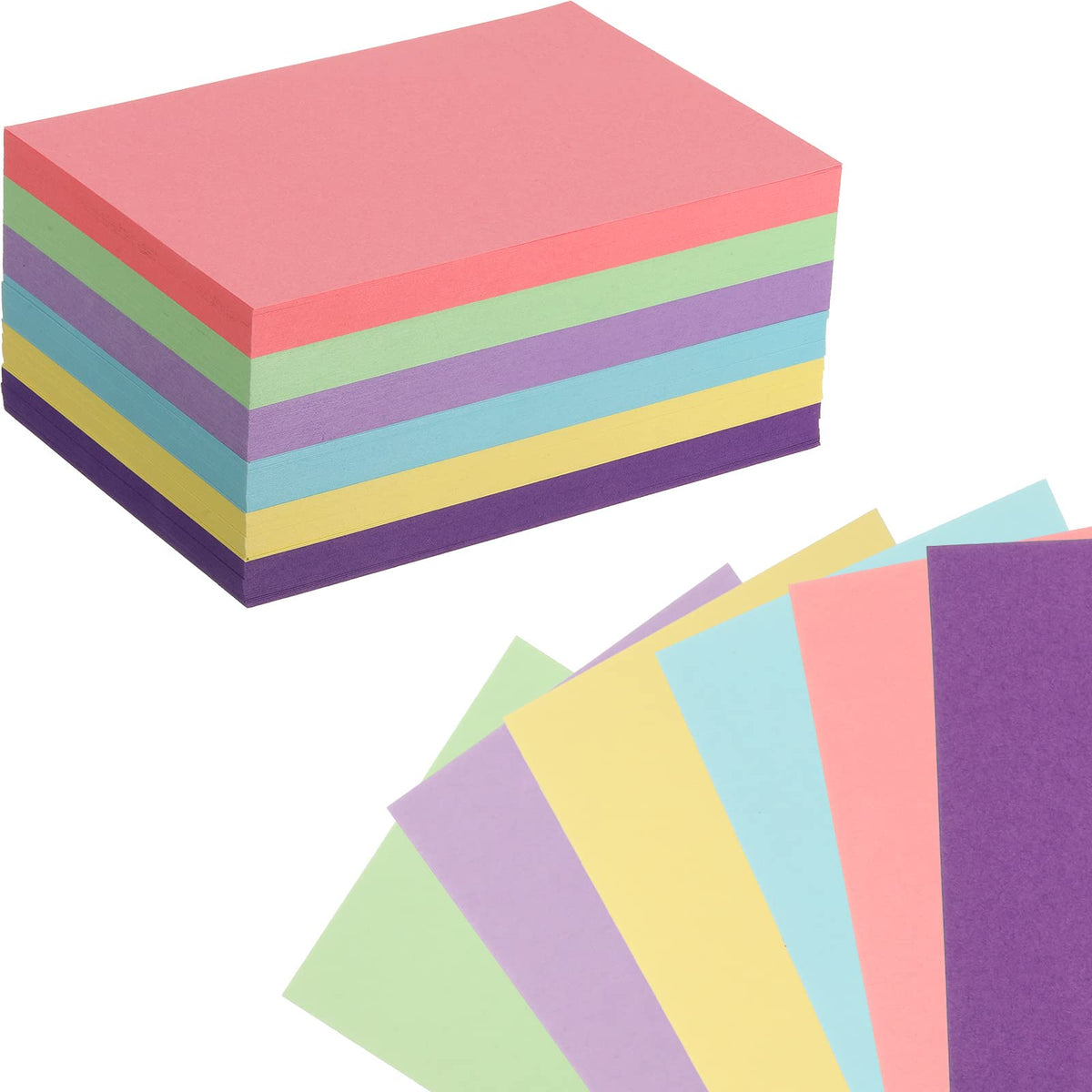 300 Pcs Blank Index Cards Thick Card Stock, 4 x 6 Inch, Fresh Colors