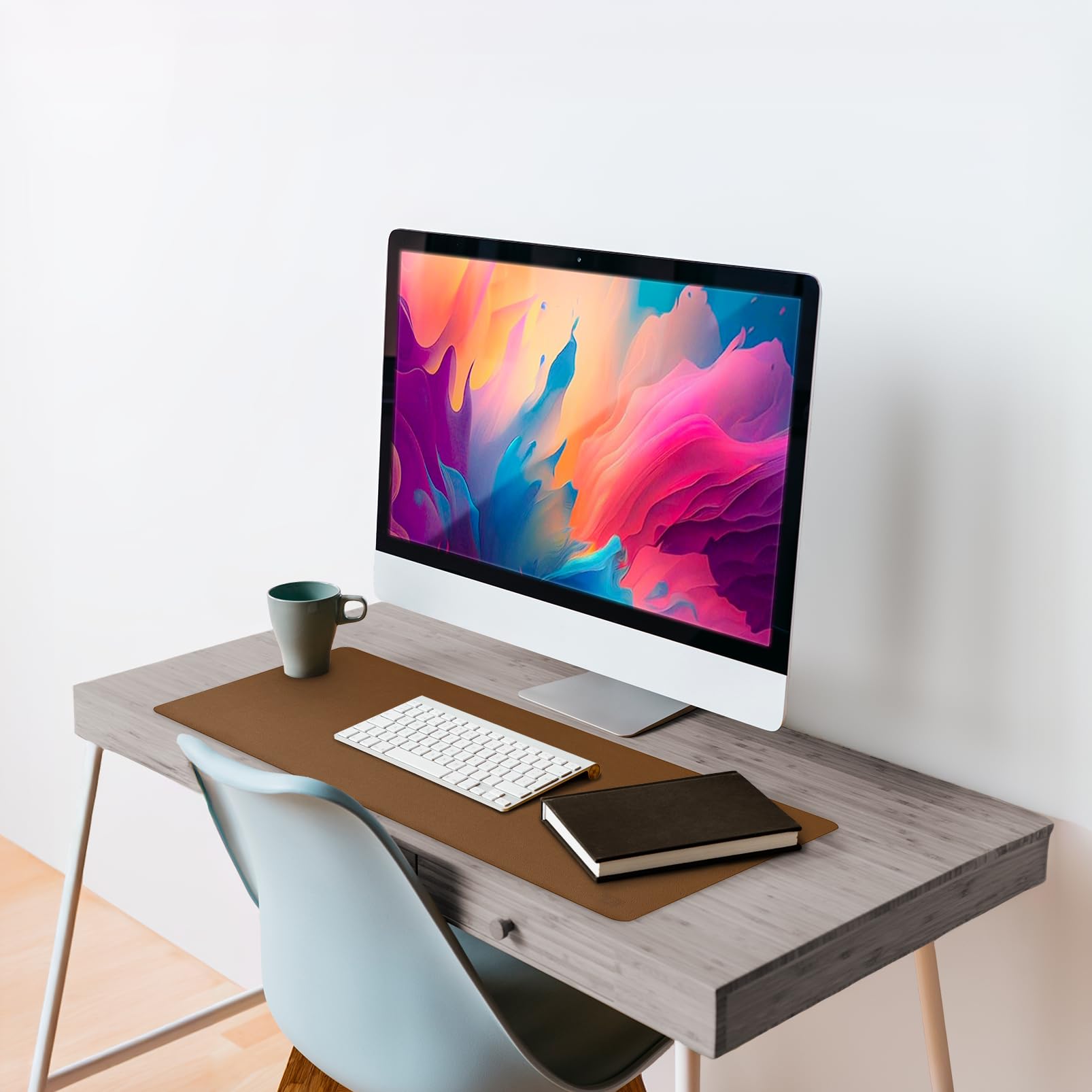 Vine Creations Leather Desk Pad - Large 36" x 20", Desk Protector with PU Leather, Mouse Pad