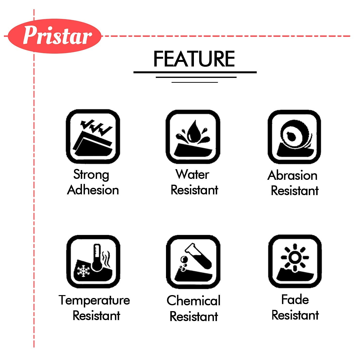 Pristar 18mm 0.7" Label Tape Replacement for Brother TZ Laminated 3/4 Inch