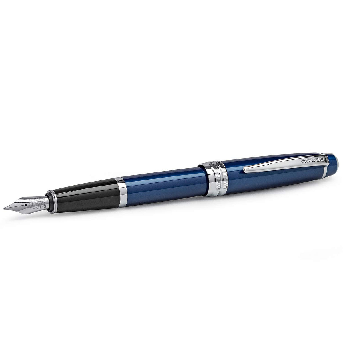 Cross Bailey Blue Lacquer Fountain Pen with 6 Refill Gift Box