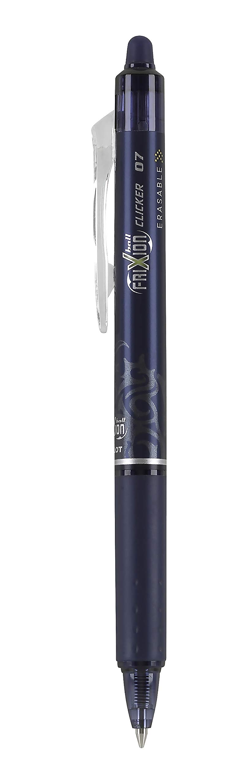 PILOT FriXion Clicker Erasable Gel Ink Pens, Fine Point 0.7mm, Navy, 12Pk