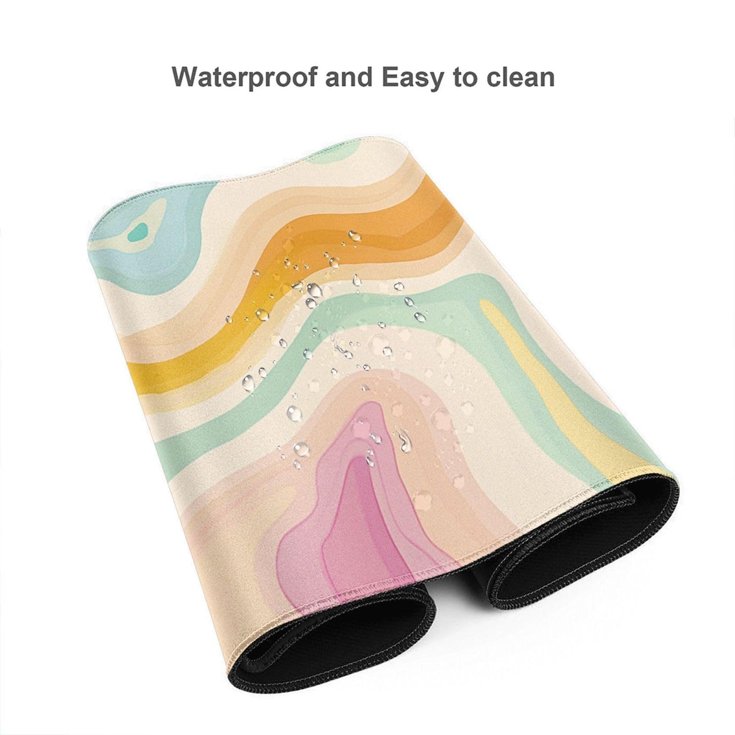Abstract Aesthetic Desk Mat Desktop,Gaming Mouse Pad Long Cute Desk Pads