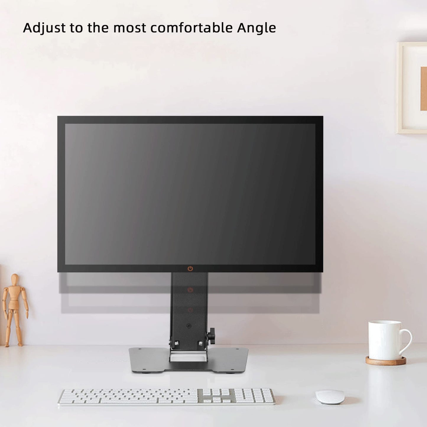 WEARSON Folding Monitor Stand - Height Adjustable Vesa Monitor Stand, Tilt, Rotation Free Standing
