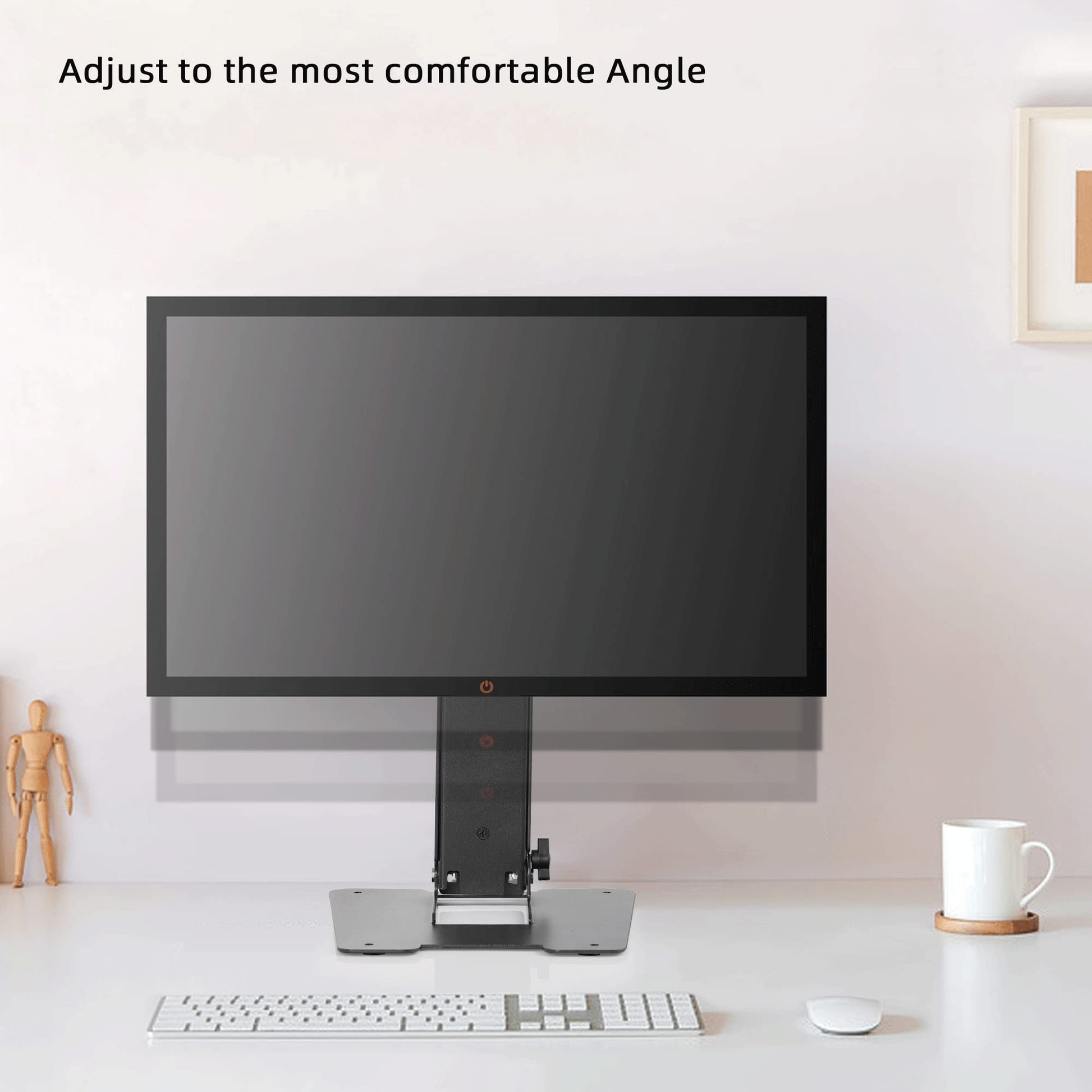 WEARSON Folding Monitor Stand - Height Adjustable Vesa Monitor Stand, Tilt, Rotation Free Standing
