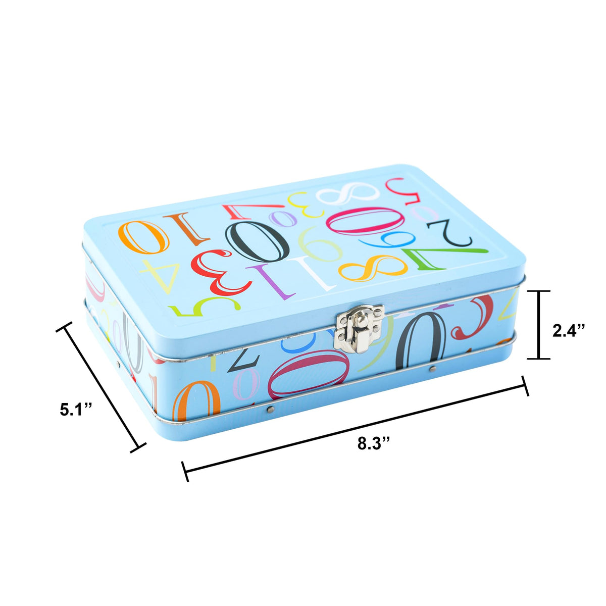 DAHO Metal Storage Box with Hinge for Office, School, Home, Makeup, Arts & Crafts and Accessories