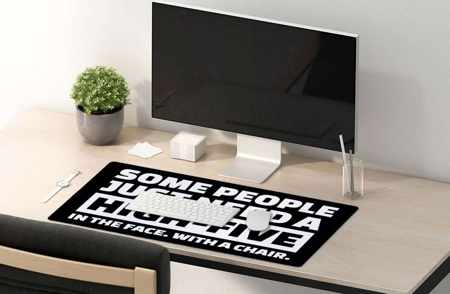 SSOIU Funny Quote Large Mouse Pad, Full Desk XXL Extended Gaming Mouse Pad 35.5" X 15.7"