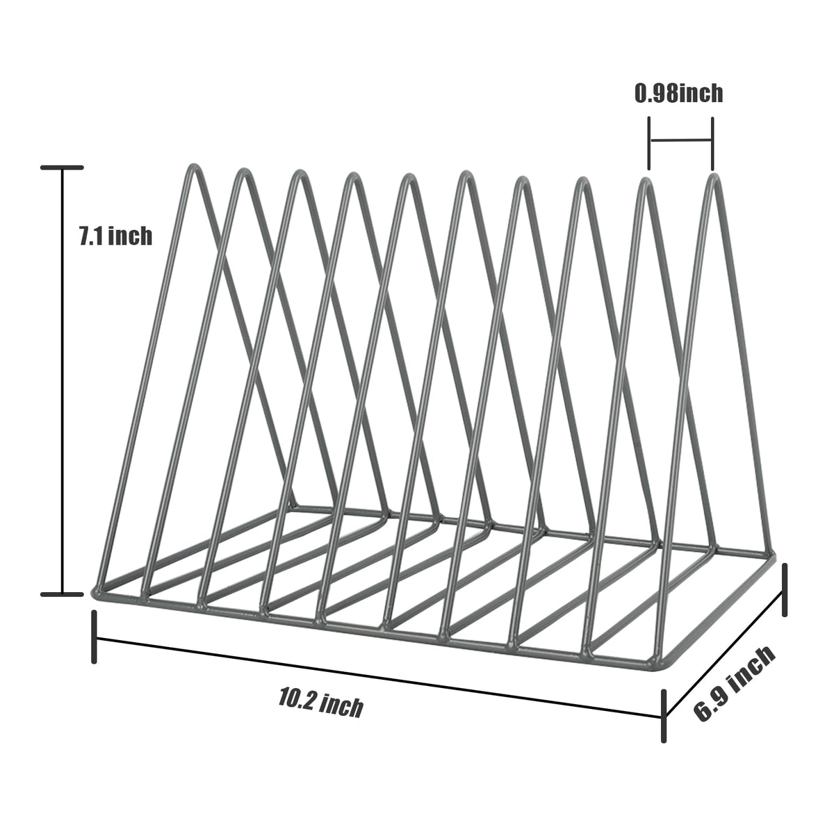 EASEPRES Vinyl Record Holder Storage, 9 Slot Metal Magazine Book Album Display Rack, Stylish
