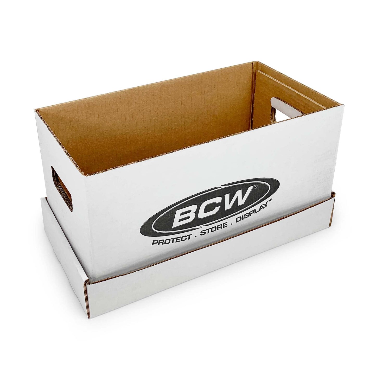 BCW Durable 45 RPM Vinyl Record Storage Box - 1 Pack | Stackable, Heavy-Duty Cardboard | White