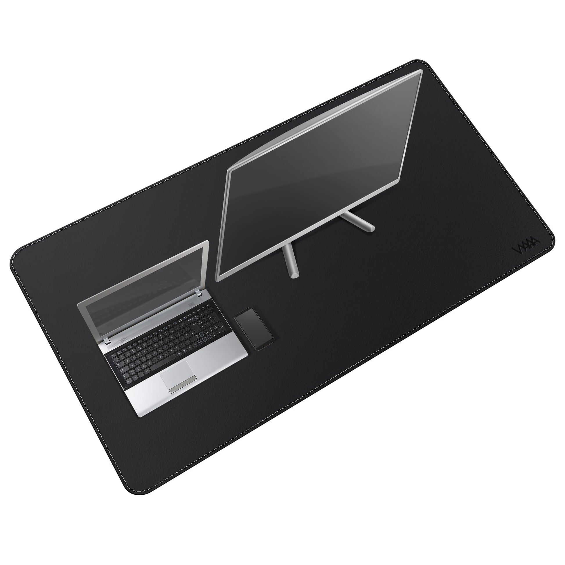 VYAAA Leather Desk Mat, 51"×27.5" Large Mouse Pad, Desktop Protector for Desk, Multifunctional