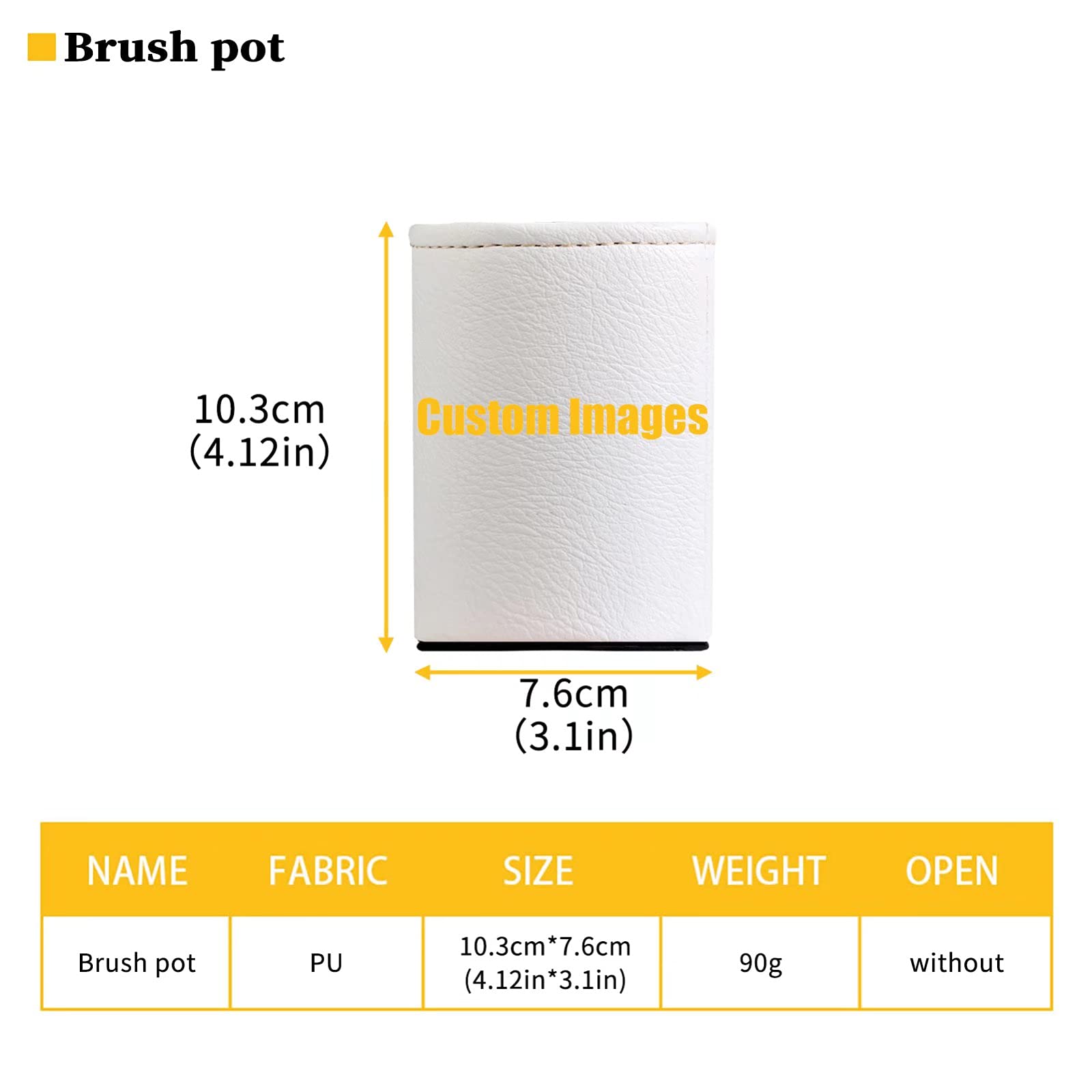 BIGCARJOB Custom Design Pen Holders for Desk,Office Pen Organizer Control Storage Box,PU Leather