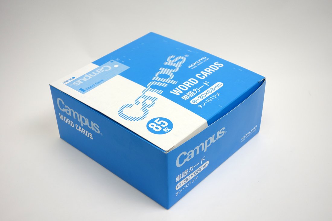 Kokuyo Campus Flash Cards with Binder Rings, Word Cards, Anki Cards, Mini Notecards, Medium Size