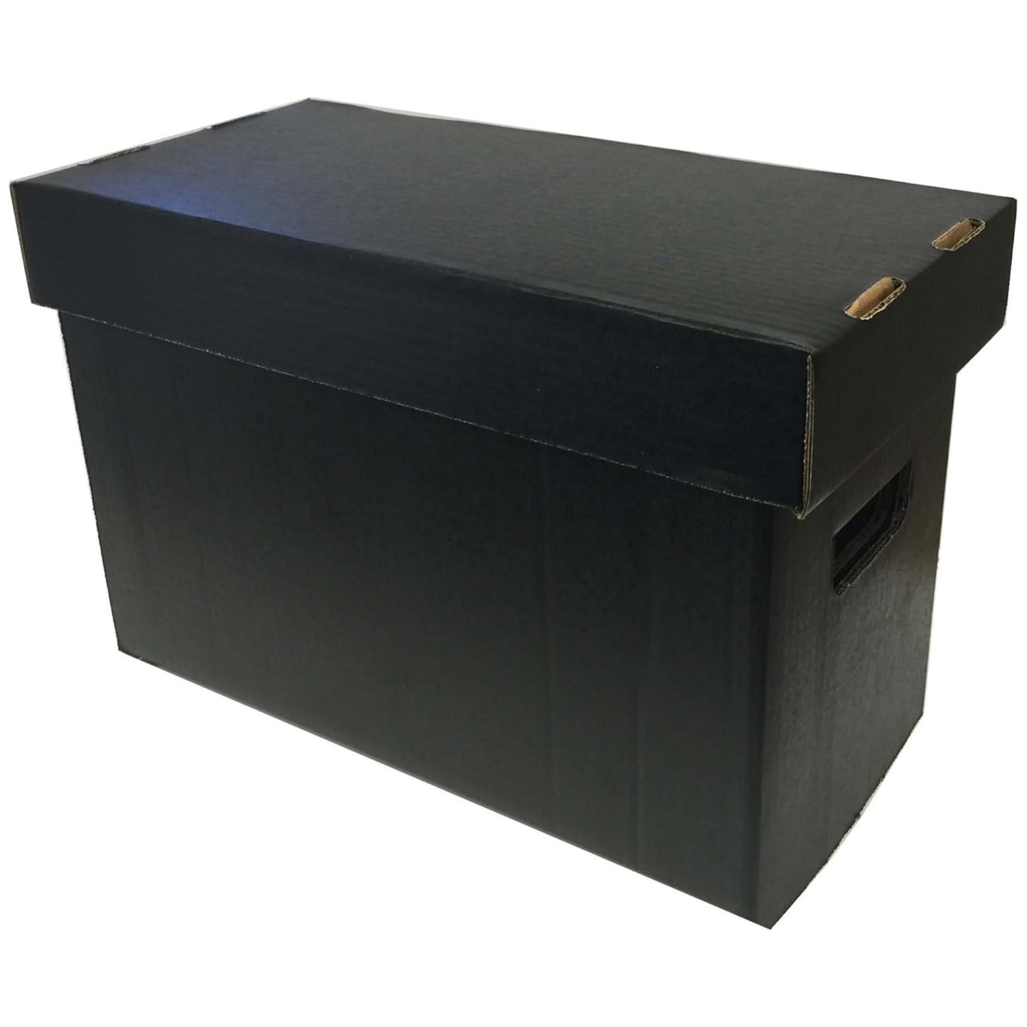 Max Protection Comic Book Storage Boxes - Short Cardboard Black Case for 150-175 Comic Books