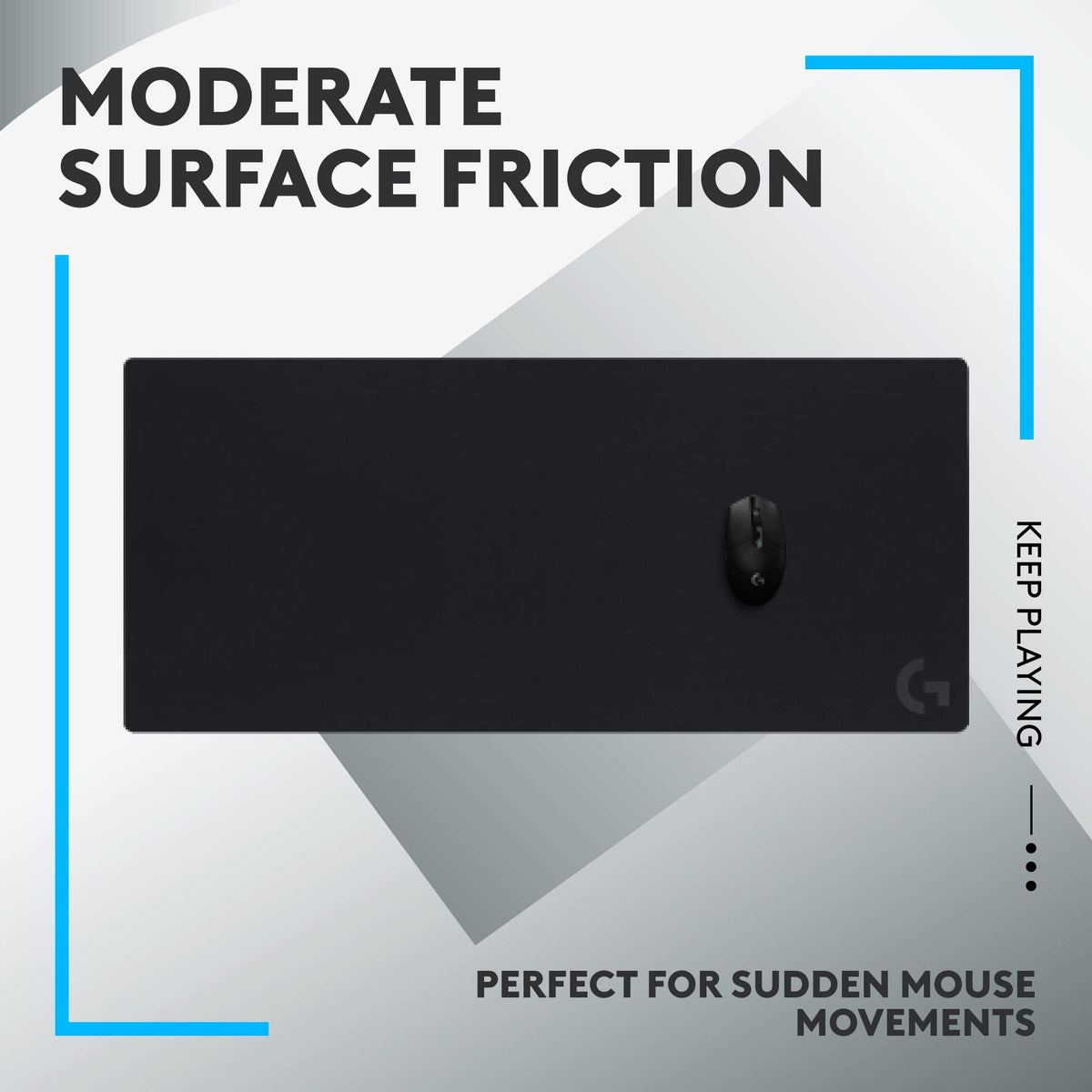 Logitech G840 XL Cloth Gaming Mouse Pad (900x400x3) - Black