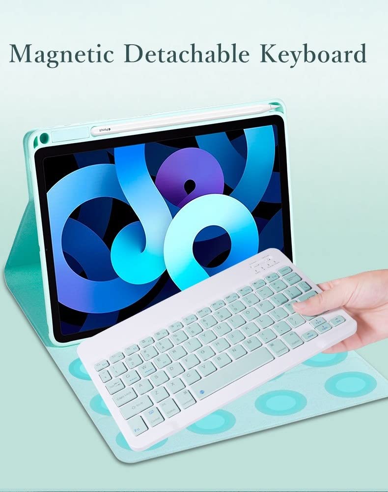 Kaitesi Keyboard Case for iPad Mini 6th/7th Gen - Magnetic Detachable Bluetooth Cover with Pencil