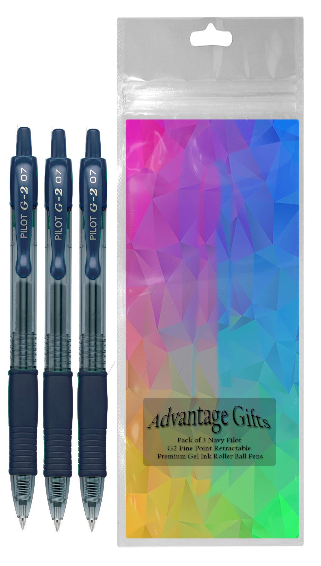 Advantage Gifts G2 Retractable Premium Gel Ink Roller Ball Pens Fine Point Fine Point (.7mm) Navy