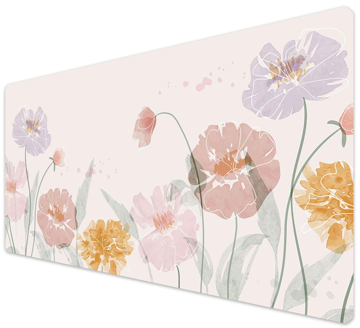 French KOKO Desk Mat, Large Desk Pad Large Mouse Pad Cute Big Desk Pad XXL Extended Gaming Mouse