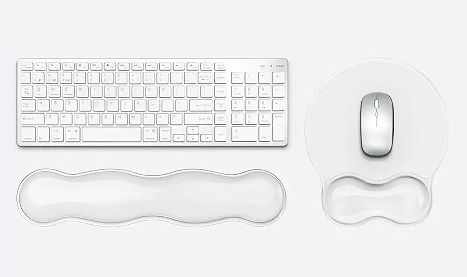 Aszqvd Mouse Pad with Wrist Rest, Soft Cloud Gel Keyboard Mouse Pad Set with Hand Wrist Support