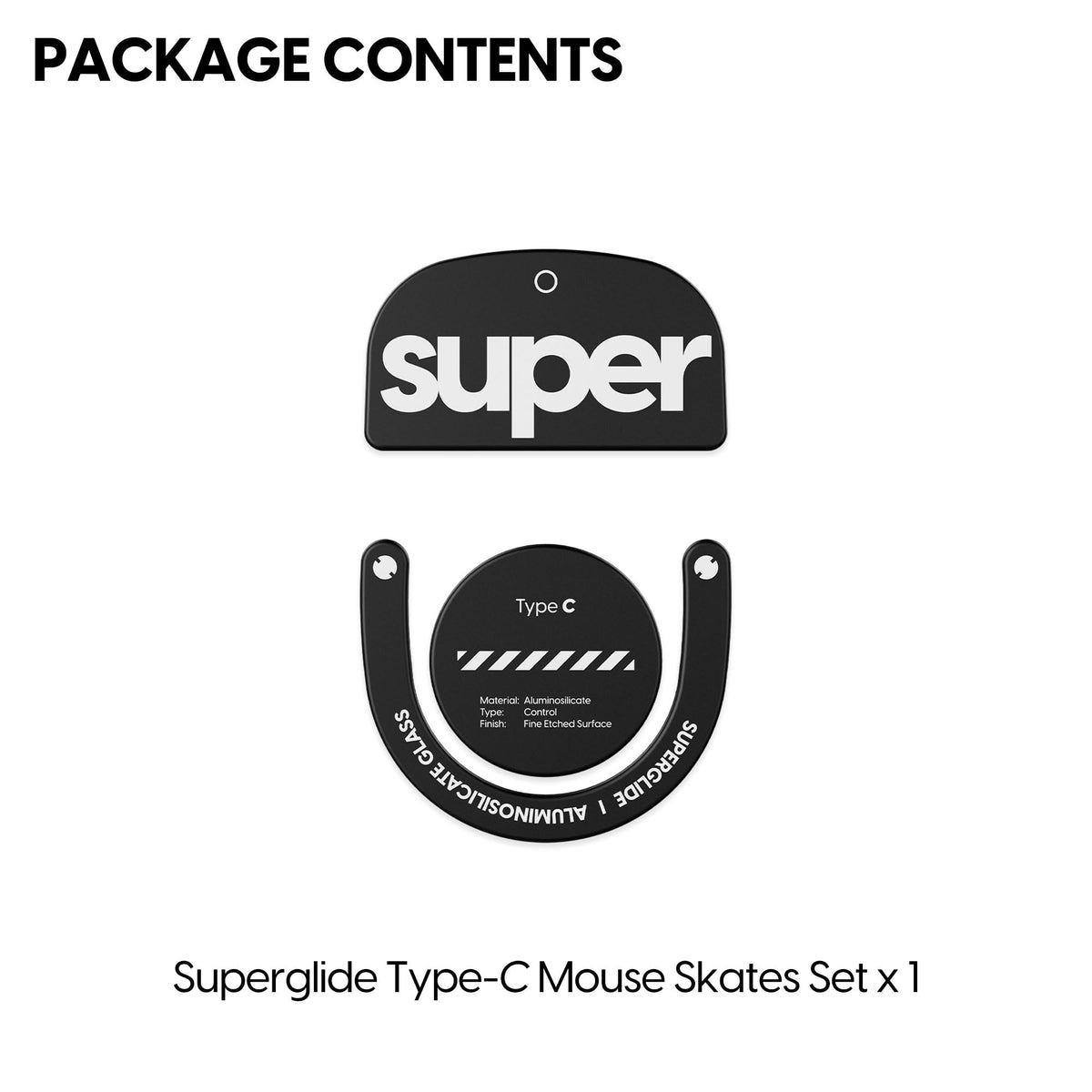 Pulsar Gaming Gears Superglide Type-C Skates for GPro X Superlight 2, Black