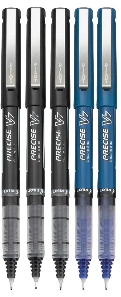 Advantage Gifts Precise V7 Stick Rolling Ball Pens, Fine Point (.7mm), Assorted Colors Black/Blue