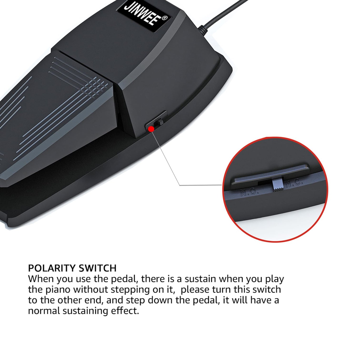 Piano Sustain Pedal for Digital Pianos –Fix Muddy Notes, Fit Yamaha Casio