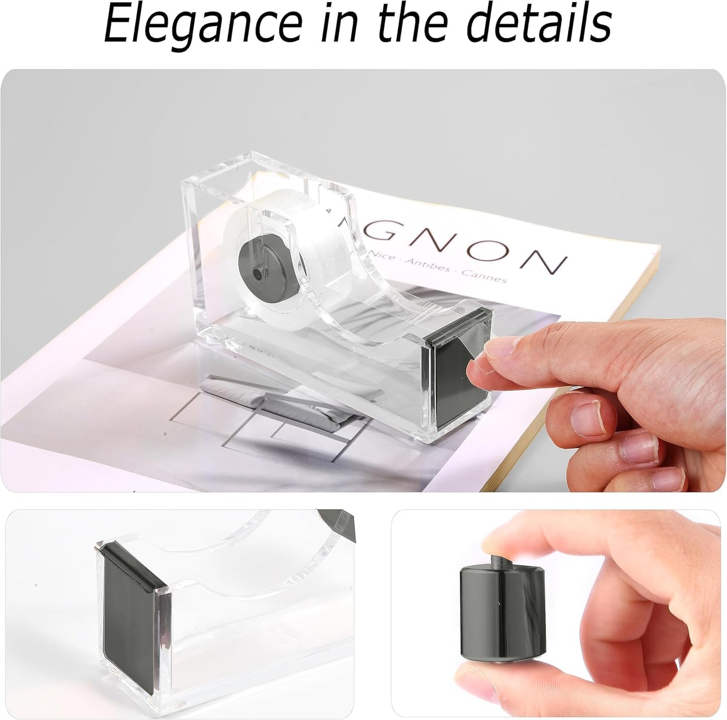 Gawsey Black Desk Organizers and Accessories with Desk Organizer 360° Rotating Pen Holder and