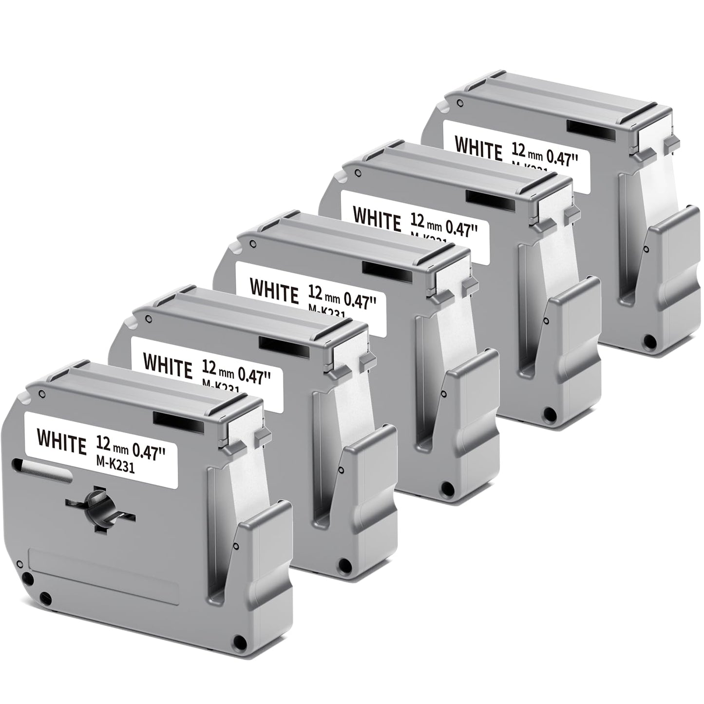 MK231 Label Tape White Replace for M-K231s Brother Label Tape 12mm 0.47