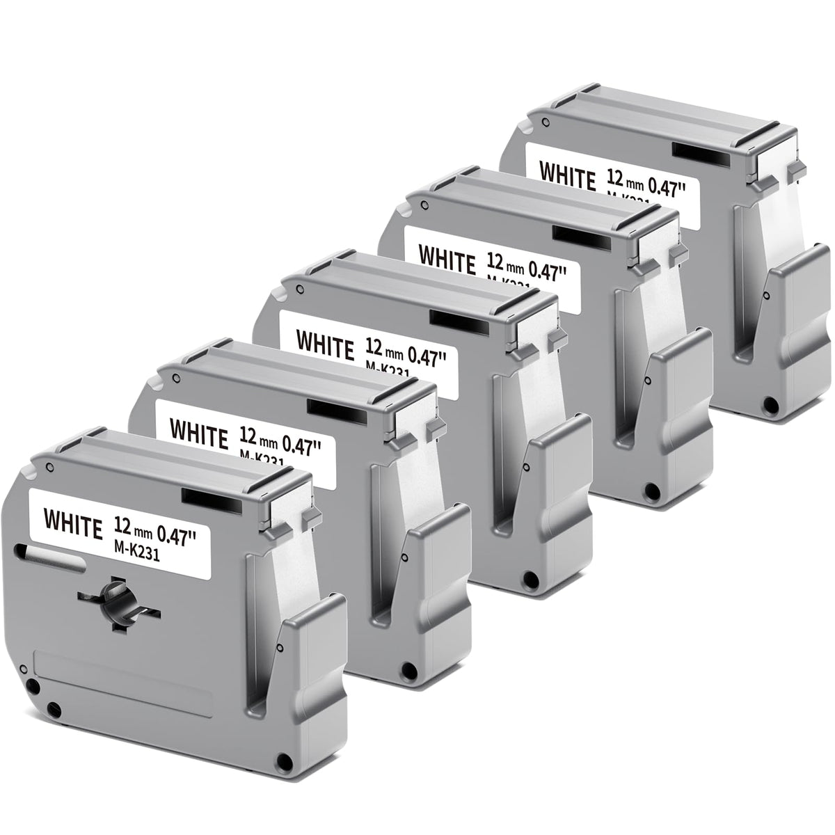 MK231 Label Tape White Replace for M-K231s Brother Label Tape 12mm 0.47