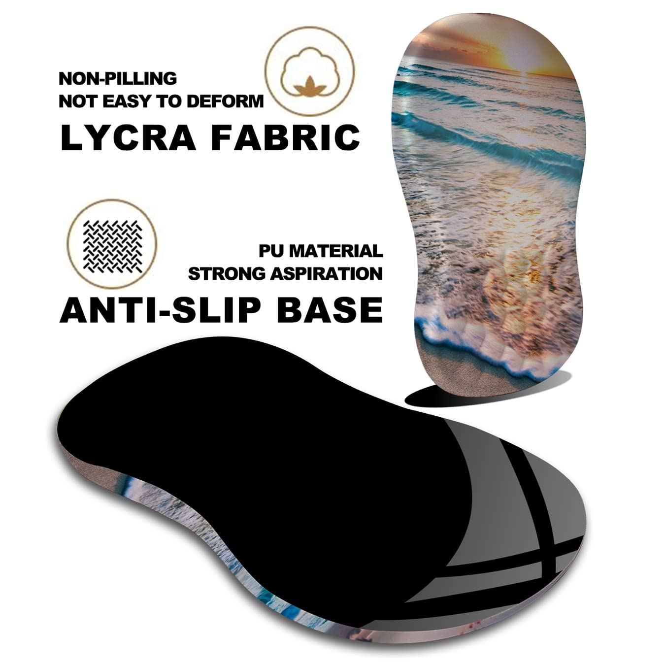 KUOSGM Mouse Pad Wrist Support, Ergonomic Mouse Pad with Massage Dot, Comfortable Computer Mouse