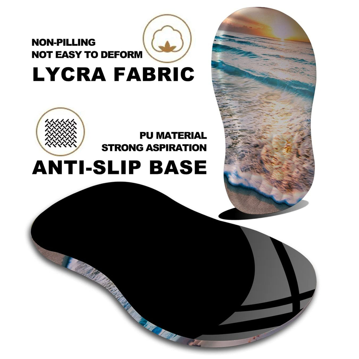 KUOSGM Mouse Pad Wrist Support, Ergonomic Mouse Pad with Massage Dot, Comfortable Computer Mouse