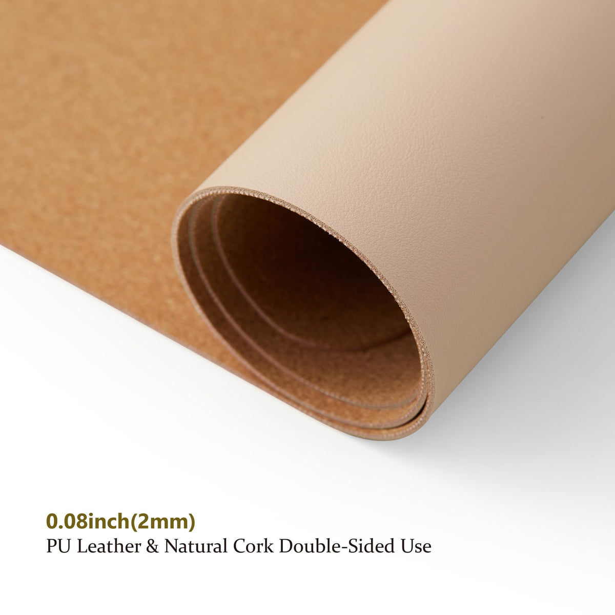 Cork Apricot Desk Mat - Dual-Sided Desk Pad for Office and Home - Desk Organization and Accessories