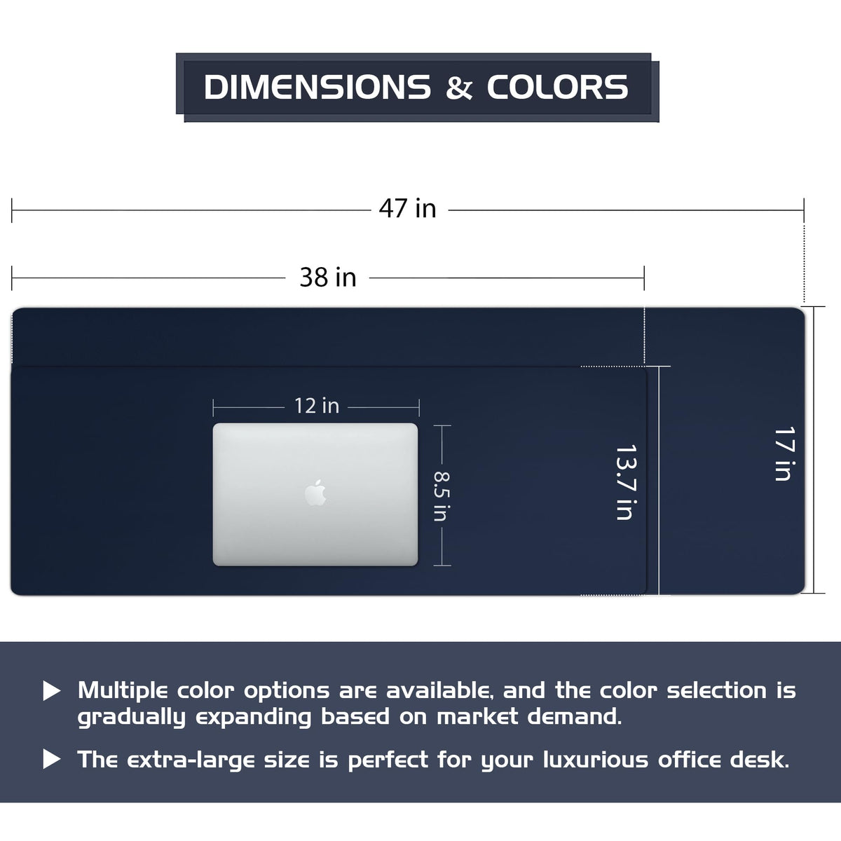 Aothia Leather Desk Pad Protector, Office Desk Mat, Large Mouse Pad, Laptop Desk Pad, Non-Slip PU